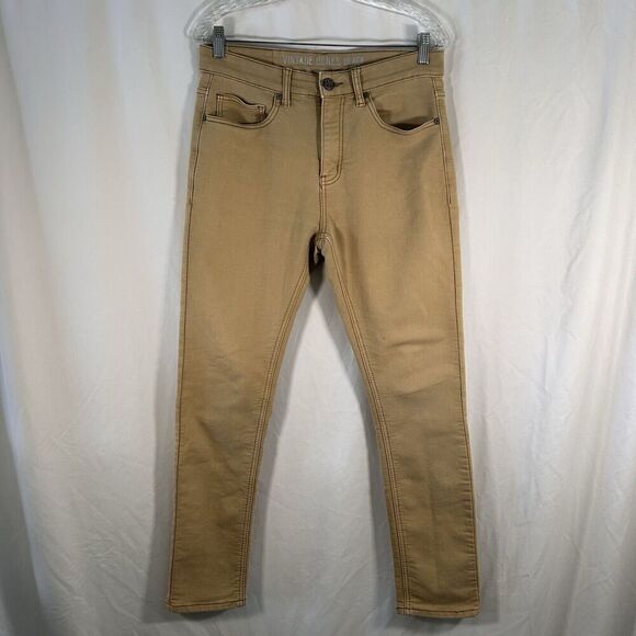Vintage Genes Black Jeans Men's 30x30 Khaki Pants Tapered Cotton Blend - Picture 1 of 13